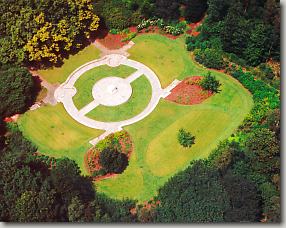 Aerial view of Bourlon Wood Canadian Memorial