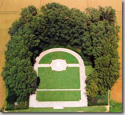Aerial view of Dury Canadian Memorial