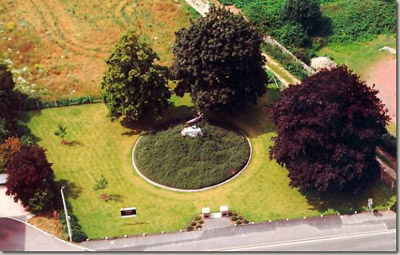 Vue aérienne du Mémorial terre-neuvien à Masnières