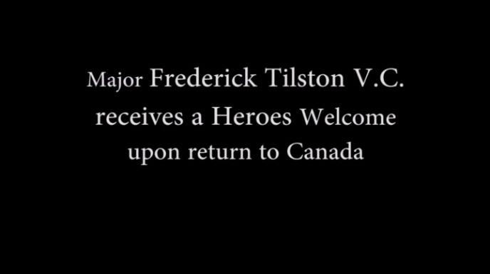 Major Tilston receives Heroes Welcome