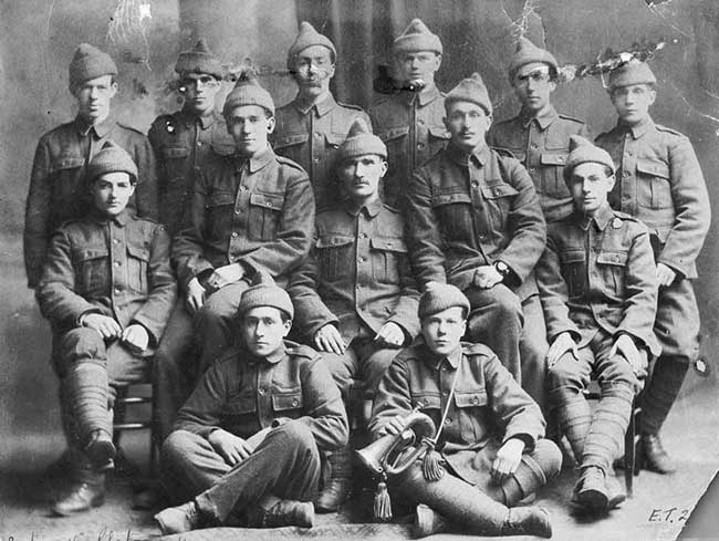 Des soldats de Terre-Neuve pendant la Première Guerre mondiale