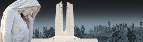 Mémorial de Vimy et soldats de la Première Guerre mondiale