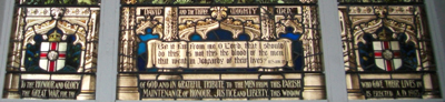 stained glass window inscription