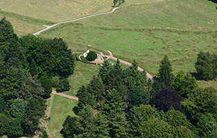 Aerial view of 30 hectares the Beaumont-Hamel Newfoundland Memorial