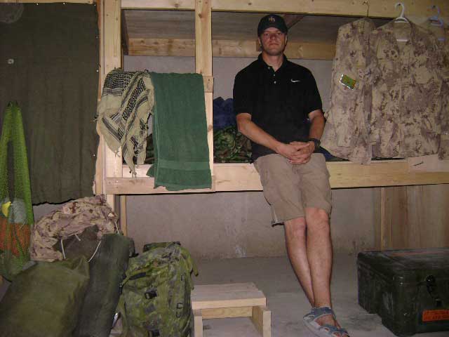 Simon Mailloux at the Sperwan Ghar base, in October 2007