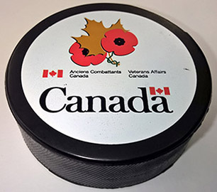 Veterans Affairs Canada hockey puck