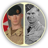 Corporal Dustin Wasden and his uncle Private Harold Wasden.