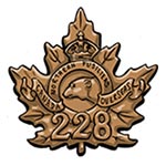 l'insigne du 228th Canadian Overseas Battalion