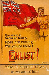 Enlist! New names in Canadian history. More are coming. Will you be there?