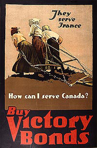Buy Victory Bonds. They serve France. How can I serve Canada?