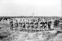 Service à la mémoire des soldats du 87e Bataillon morts à la crête de Vimy, Septembre 1917.