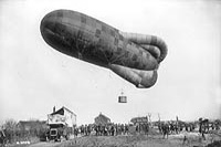 A kite balloon behind the Canadians at Vimy Ridge, December 1917.