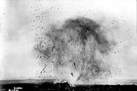 Big German shell exploding, April 1917.