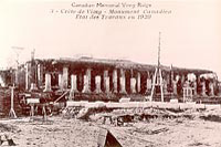 Construction du Monument commémoratif du Canada à Vimy.