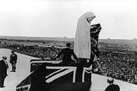 His Majesty King Edward VIII unveiling the Figure of Canada on the Vimy Ridge Memorial.