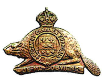 Insigne de casquette du 22e Bataillon (canadien-français), qui deviendra par après le Royal 22e Régiment.