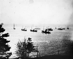 Canadian East Coast Patrol leaving Halifax during the First World War.