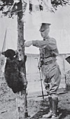 Le Capitaine Harry Colbourn avec son ourson Winnie en 1914