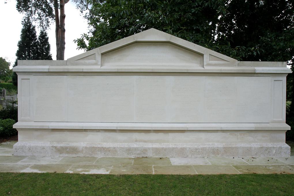 Mémorial de Brookwood (Le Royaume-Uni 1914-1918), Angleterre