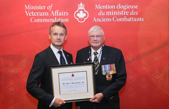 Minister of Veterans Affairs Commendation ceremony in Calgary