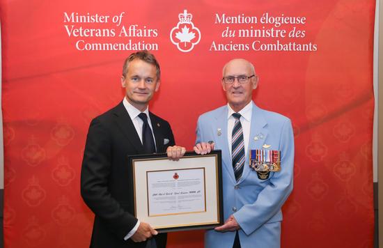 Minister of Veterans Affairs Commendation ceremony in Calgary