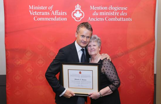 Minister of Veterans Affairs Commendation ceremony in Calgary