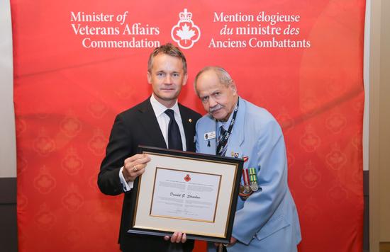 Minister of Veterans Affairs Commendation ceremony in Calgary
