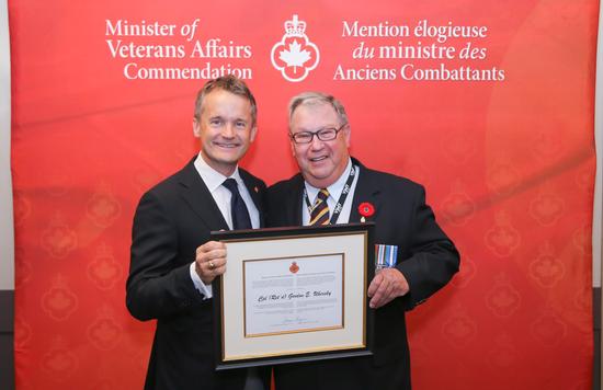 Minister of Veterans Affairs Commendation ceremony in Calgary