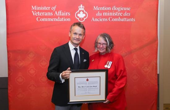 Minister of Veterans Affairs Commendation ceremony in Calgary