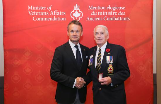 Minister of Veterans Affairs Commendation ceremony in Calgary