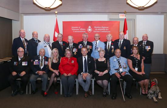 Minister of Veterans Affairs Commendation ceremony in Calgary
