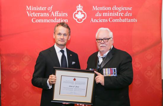 Minister of Veterans Affairs Commendation ceremony in Calgary