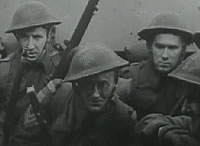 Trois soldats lors de la Seconde Guerre mondiale