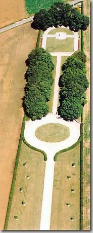 Aerial view of Le Quesnel Canadian Memorial