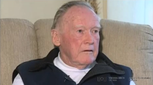 I saw a body floating by.  