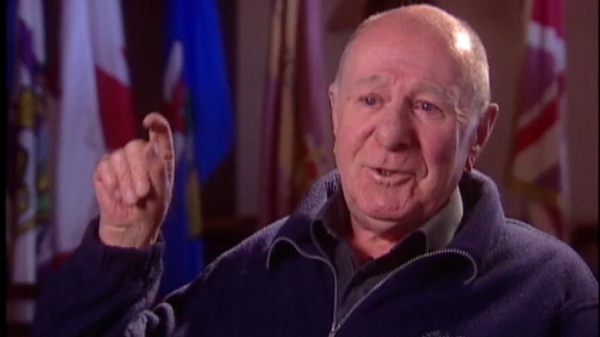 Realizing he's being fired upon.  