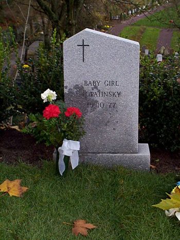 Headstone of Baby Girl Lopatinsky