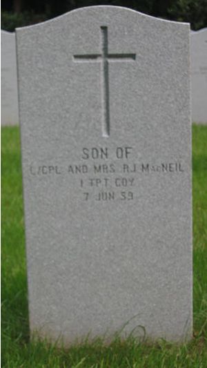 Headstone of Infant Son MacNeil