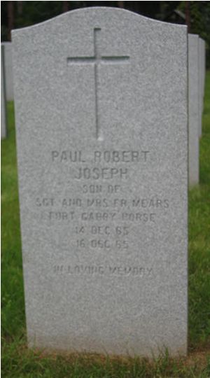 Pierre tombale de Paul Robert Joseph Mears