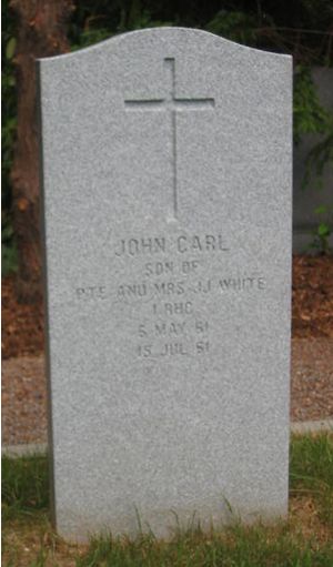Pierre tombale de John Carl White
