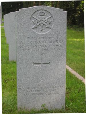 Headstone of J. T. R. Gary Marks