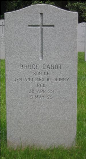 Pierre tombale de Bruce Cabot Burry