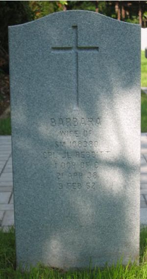 Headstone of Barbara Rebbitt