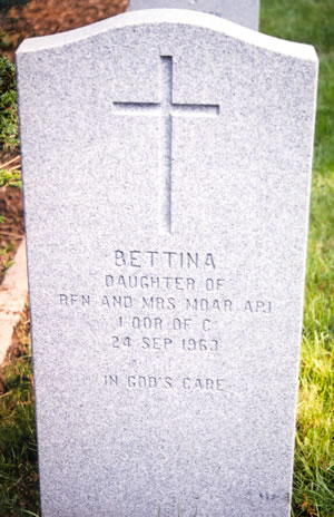 Pierre tombale de Bettina Moar