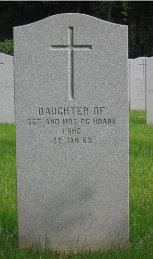 Headstone of Infant Daughter Hoare