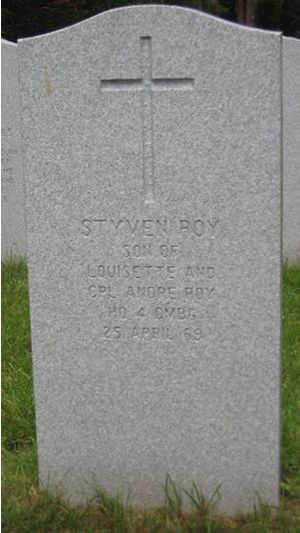 Pierre tombale de Styven Roy