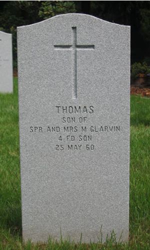 Pierre tombale de Thomas Glarvin