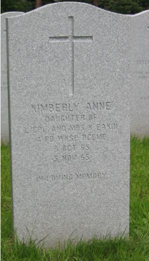 Pierre tombale de Kimberly Anne Eakin