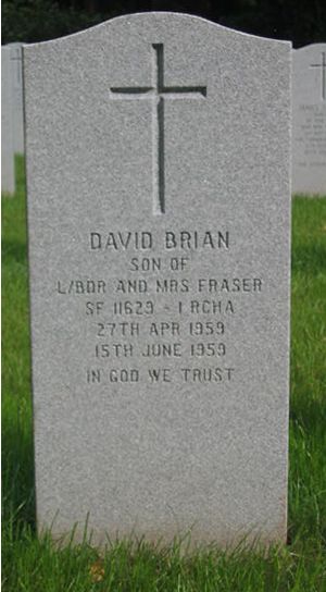 Pierre tombale de David Brian Fraser