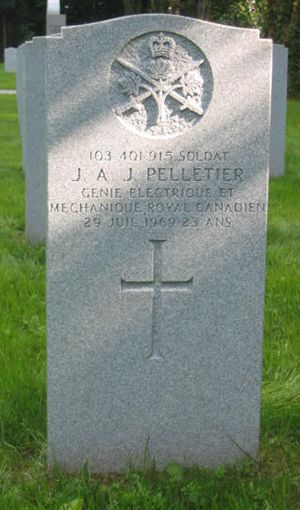 Pierre tombale de J. A. J. Pelletier